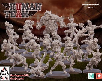 Human team for Fantasy Football, staff and starplayers- Ugni Miniatures