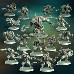 Pi'rats Ratmen Team for Fantasy Football - Punga - 16 figurines with bases
