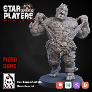Ogre for fantasy football with base - Ugni Miniatures