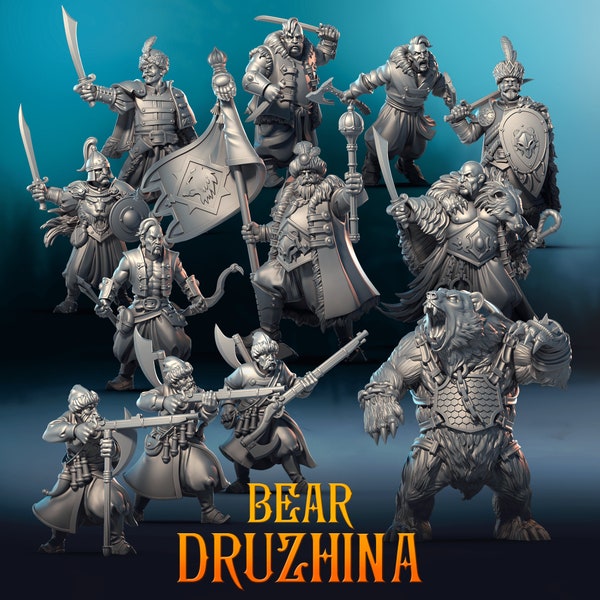 The Bear Druzhina warband - Punga Miniatures