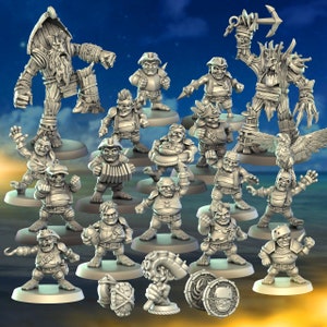 Hungry Piranhas Punga miniatures - with bases