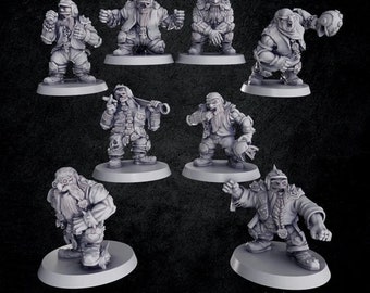 Team of biker dwarves for fantasy football with bases - Rakovendetta