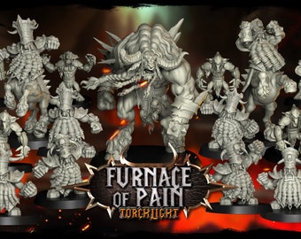 Torchlight Chaos Dwarf Team - 15 figures with bases