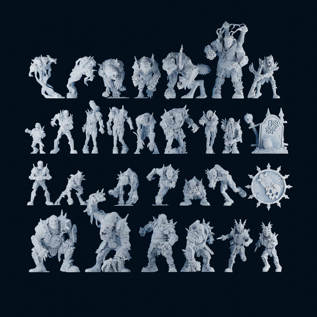 Equipe necro et/ou undead fantasy football Brutefun avec socles