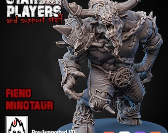 Minotaur for fantasy football with base - Ugni Miniatures