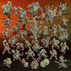 Infernal Forks Chaos Halfs Team - Punga Miniatures - with bases