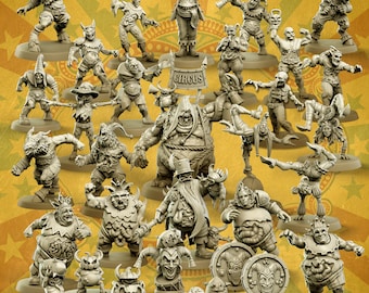 Plague Carnival Punga miniatures - with bases