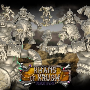 The Khans of Krush - Ogre Team for Fantasy Football - Torchlight - with Bases