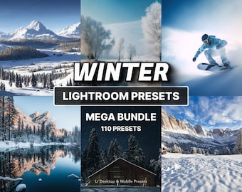 110 WINTER SNOW Bundle Lightroom Mobile and Desktop Presets, Travel Presets, White Preset, Nature Presets, Cinematic Presets, Outdoor