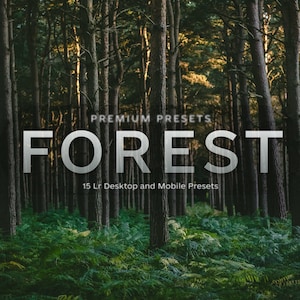 15 FOREST GREENS Lightroom Mobile and Desktop Presets, Travel Presets, Outdoor Presets, Green Preset, Cinematic Presets, Landscape filter