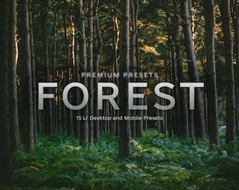 15 FOREST GREENS Lightroom Mobile and Desktop Presets, Travel Presets, Outdoor Presets, Green Preset, Cinematic Presets, Landscape filter