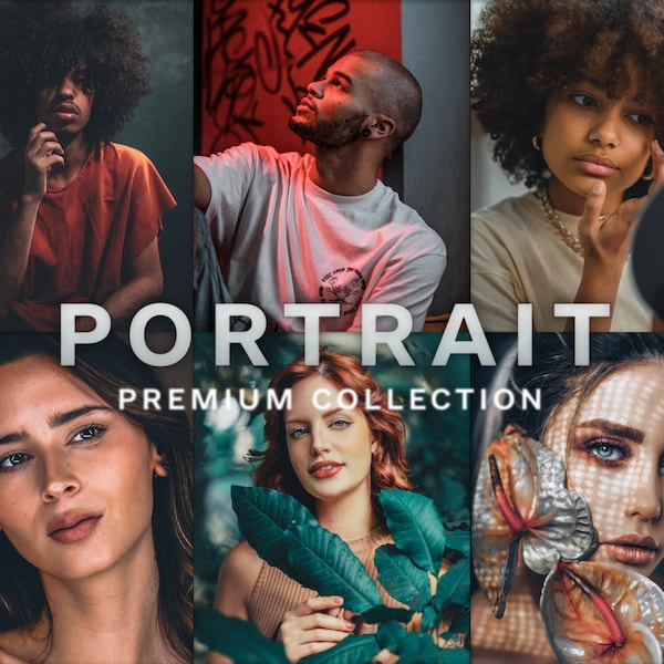 60 Portrait Lightroom Presets - Desktop | Mobile-Presets, Lightroom-Immobilien-Presets, Kinofilm-Presets