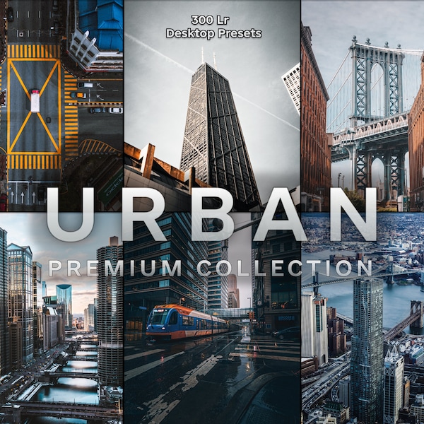 300 URBAN CITY - Presets,Lightroom Presets, Desktop Presets, Outdoor Portrait Preset,Urban,Neon, Night Life, Black,City