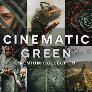 25 Cinematic Green Lightroom presets Mobile or Desktop presets Real estate preset, cinematic presets for outdoor and travel Photograhy