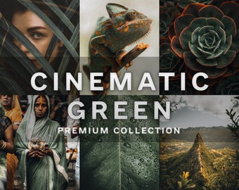 25 Cinematic Green Lightroom Presets Mobile oder Desktop Presets Real-Estate-Presets, Kino-Presets für Outdoor- und Reisefotografie