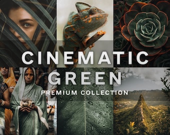 25 Cinematic Green Lightroom presets Mobile or Desktop presets Real estate preset, cinematic presets for outdoor and travel Photograhy