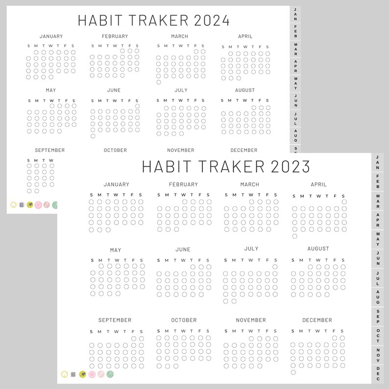 2023 2024 Digital Calendar Planner Hyperlinked 2023 2024 Etsy