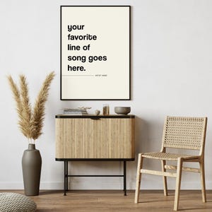 Personalized Song Lyric Poster – Custom Music Wall Art