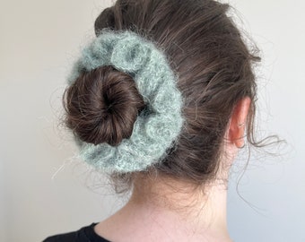 Handmade crochet fluffy scrunchies