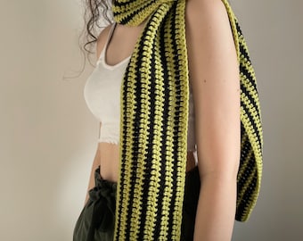 Custom Handmade Crochet Striped Scarf