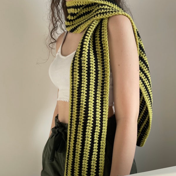 Custom Handmade Crochet Striped Scarf