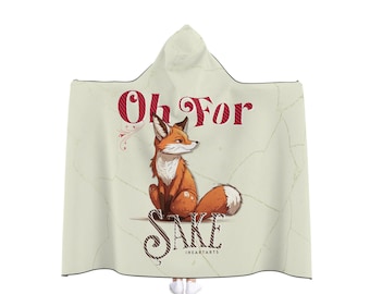 Funny Fox Hooded Blanket: Custom Fleece Wearable Blanket