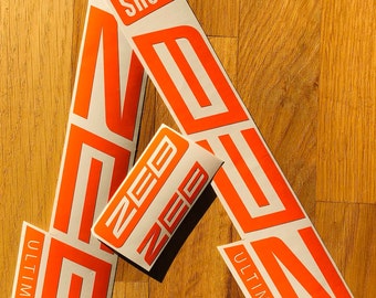 Rockshox Zeb Ultimate Decal RockShox Zeb Ultimate Aufkleber-Set - Orange Glänzend (2021 Serie Rockshox Sticker