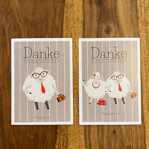 JW 2 Postkarten, Danke, Schaf,  Älteste, Dienstamtgehilfen, Pioniere, Kreisaufseher, JW Geschenk