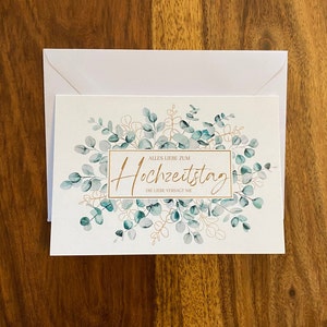 JW Karte + Umschlag, Hochzeitstag, Klappkarte