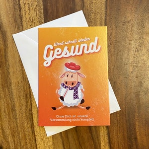 JW Karte + Umschlag, Genesung, Gute Besserung