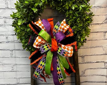 Halloween Bow, Colorful Halloween Box, Fun Bow, Halloween Party Bow