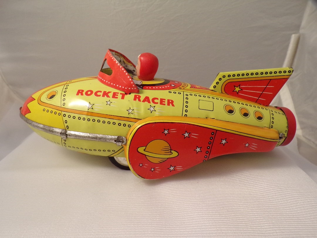 Rocket Racer Tin Toy Spaceship - Etsy