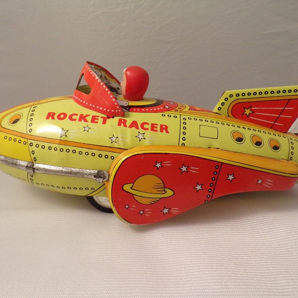 Rocket Racer Tin Toy Spaceship