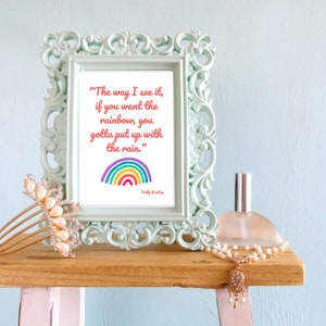 A4 Dolly Parton Quote Print DIGITAL DOWNLOAD