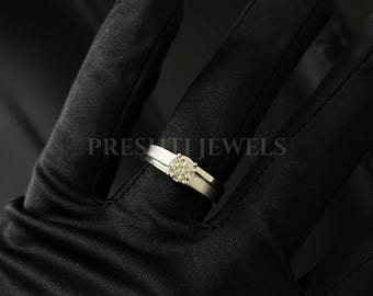 1 Carat Lab Diamond Men's Solitaire Ring, Matte 14K Gold | Satin Finish Engagement Band, Masculine Brushed Jewelry, Minimalist Groom Gift