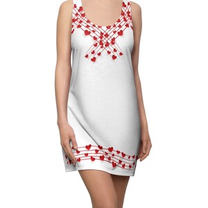 Women&#39;s Cut & Sew Racerback Dress Hearts