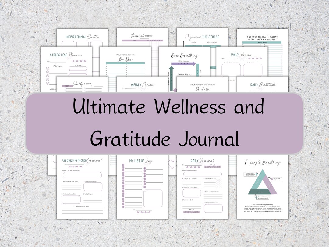 Printable Gratitude Journal PDF | Daily Mindfulness Planner ...