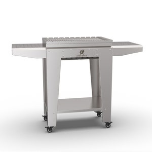 Heavy Duty Stainless Steel Stand Up Collapsible Charcoal Grill, Large Outdoor Barbecue Grill, Stainless Steel Camping Fire Pit, MiraX S01