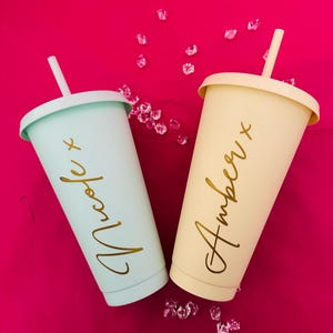 Personalised Tumbler Cold Cups For Wedding, Hen Do Gift, Bridesmaid, Maid of Honour, Wedding Gift For Bridal Party Gift For Friend