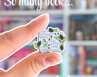 So Many Books Pin | Enamel Pin Many Books, Little Time | Book Lover Gift Idea | Pin Collection