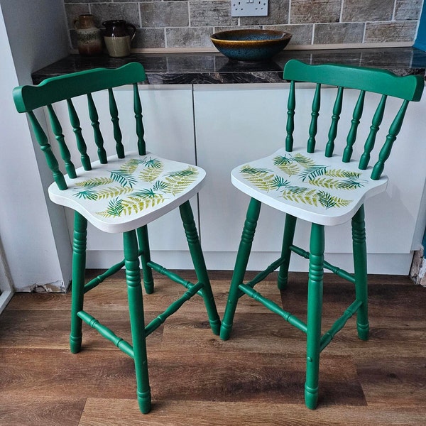 Pair of Upcycled Bar Stools