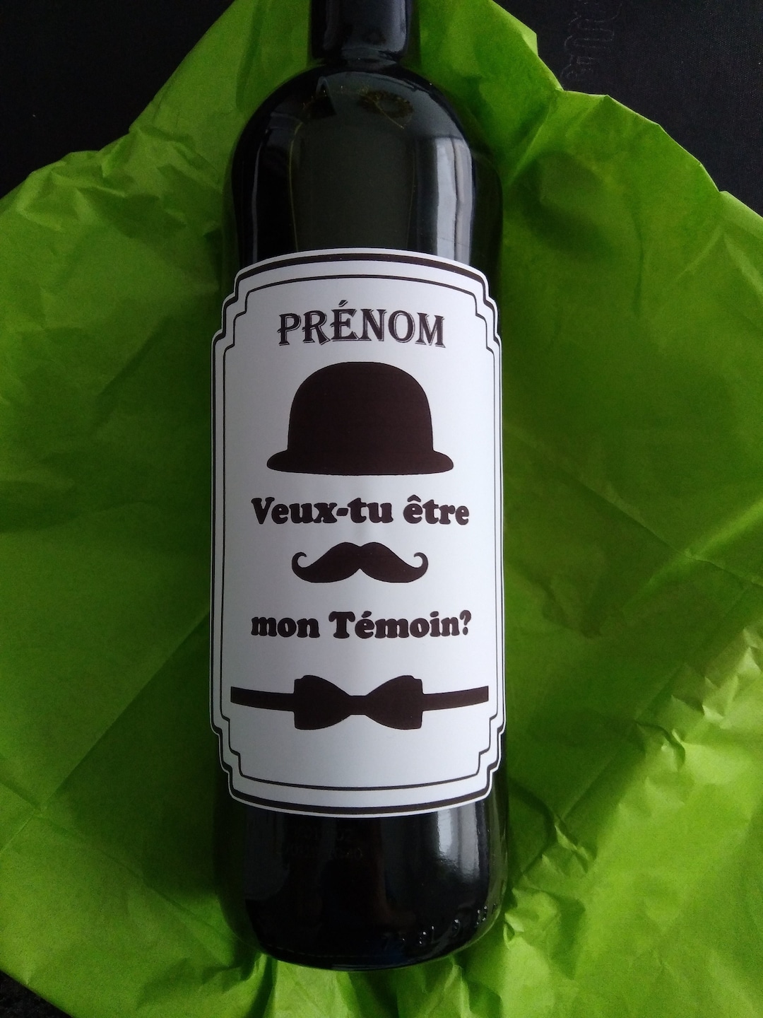 Étiquettes "Veux-tu être Mon Témoin ?" - Lot De 6 - Pour Personnaliser Une Bouteille De Vin Cadeau