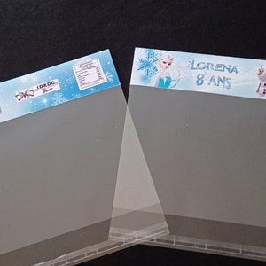 Sacchetto di caramelle Frozen personalizzato "con il nome e l'età che preferisci"