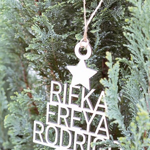 Christmas tree / Christmas tree with name / Personalized wooden gift / Christmas tree decoration / Christmas tree decoration / Tree with name