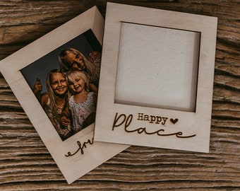 Polaroid frame as a magnet / photo frame / wooden frame / picture frame / fridge magnet / personalized