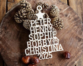 Christmas tree / Christmas tree with name / Personalized Christmas gift wood / Christmas tree decoration / Christmas tree decoration / souvenir