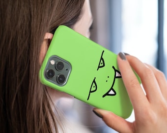 Green Monster Smile, funda delgada brillante para iPhone 13 12 11 Pro Max Mini, XR XS X & Galaxy S20 S21 Ultra Plus
