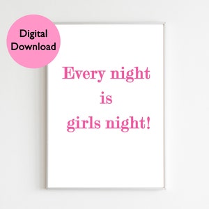 Girls Night Out Print: Barbie inspirierte Wandkunst (A4 PDF)