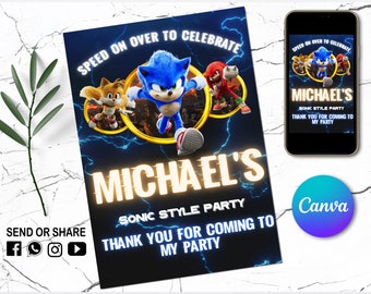 Danilo: Carte Cadeau Sonic - 4m de Carte Cadeau personnalisée Sonic the Hedgehog