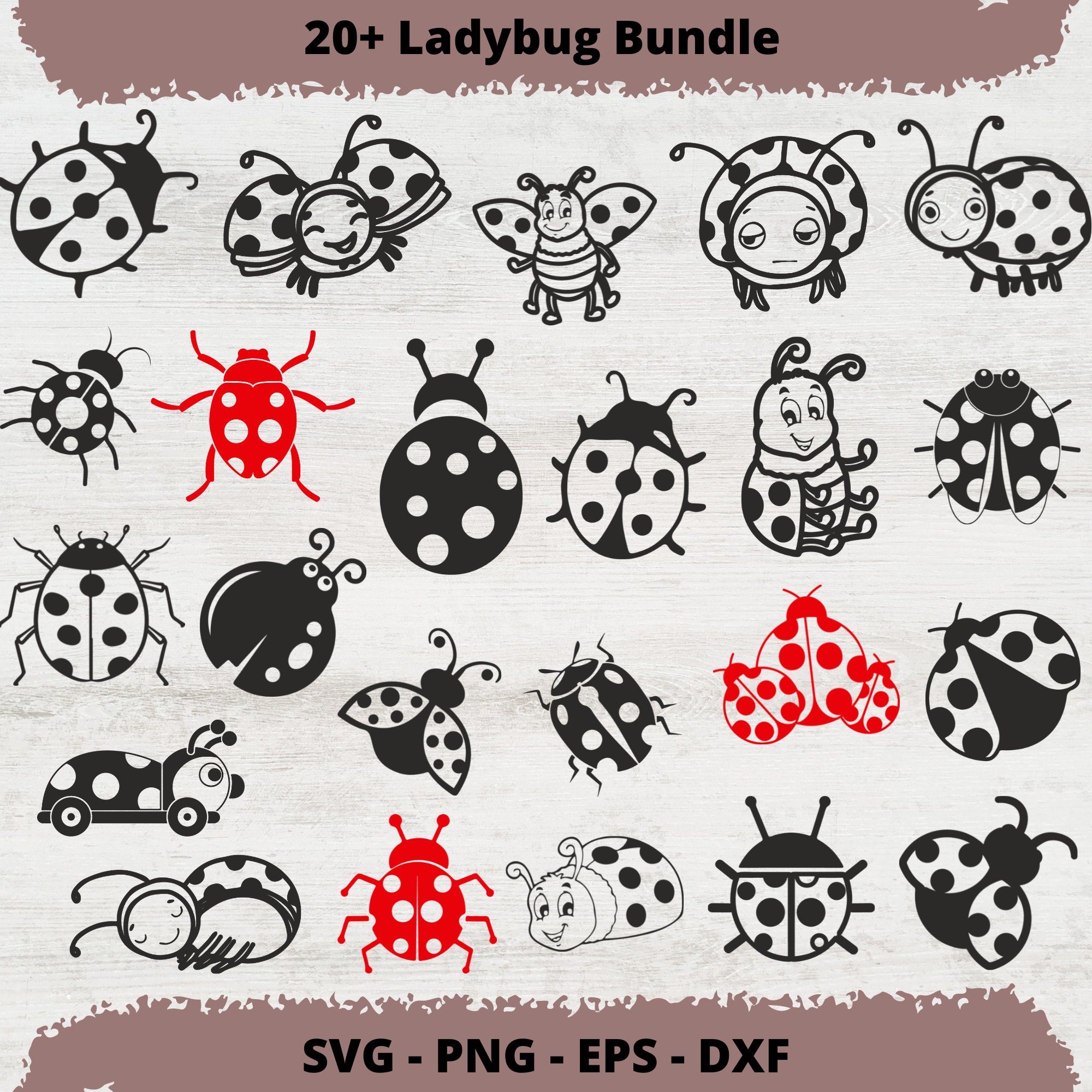 Ladybug Svg Bundle Ladybug Png Ladybug Clipart Ladybug Svg 